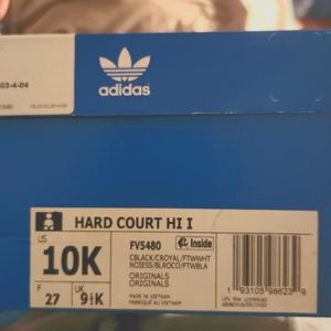 Adidas 10k red, white, blue, and black